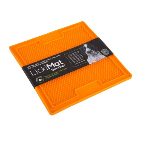 Mata LickiMat SOOTHER dla psów 20x20 Orange Mata LickiMat SOOTHER dla psów 20x20 Orange