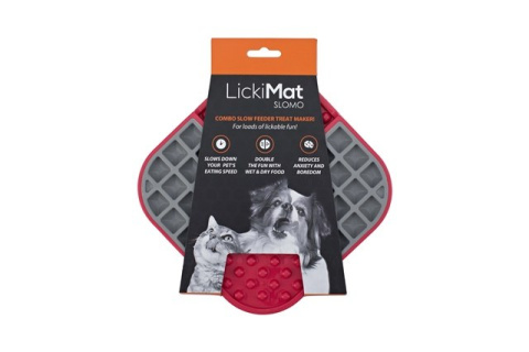 Mata Lickimat SLOMO dla psów Czerwony Mata Lickimat SLOMO dla psów Czerwony