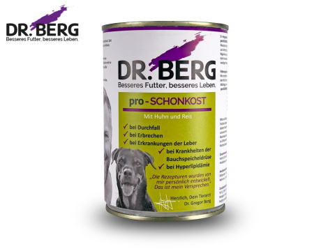 Dr BERG Pro-SCHONKOST kurczak z ryżem 400g Dr BERG Pro-SCHONKOST kurczak z ryżem 400g