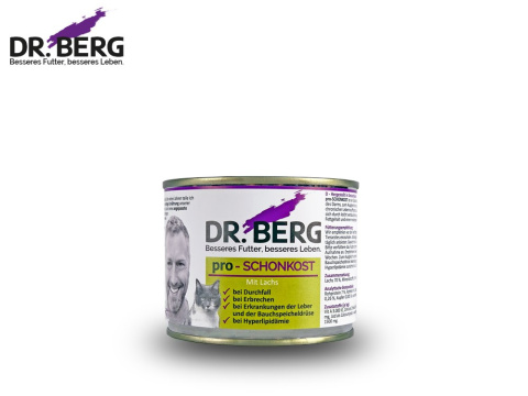 Dr BERG Pro-SCHONKOST – łosoś 190g dla kota