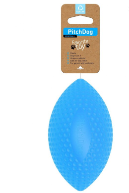 PitchDog Piłka Rugby do aportowania śr. 9 cm, dł. 14 cm Blue