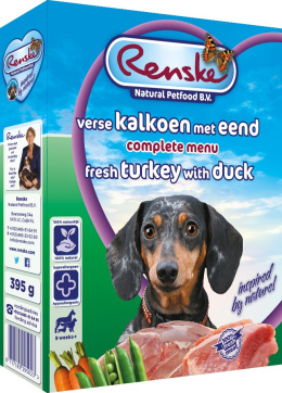 Renske Dog fresh meat - świeże mięso indyk i kaczka dla psów 10x395 g