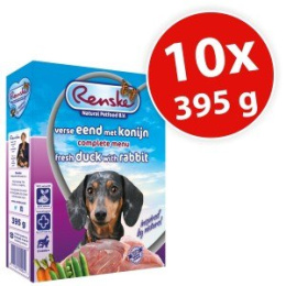 Renske Dog fresh meat - świeże mięso kaczka i królik dla psów 10x395 g