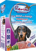 Renske Dog fresh meat - świeże mięso kaczka i królik dla psów 10x395 g