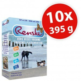 Renske Dog Adult świeże mięso kurczak i jagnięcina dla psów 10x395 g edycja limitowana „Holiday”