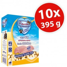 Renske Dog fresh meat - świeżo mięso kurczaka bez zbóż dla psów 10x395 g