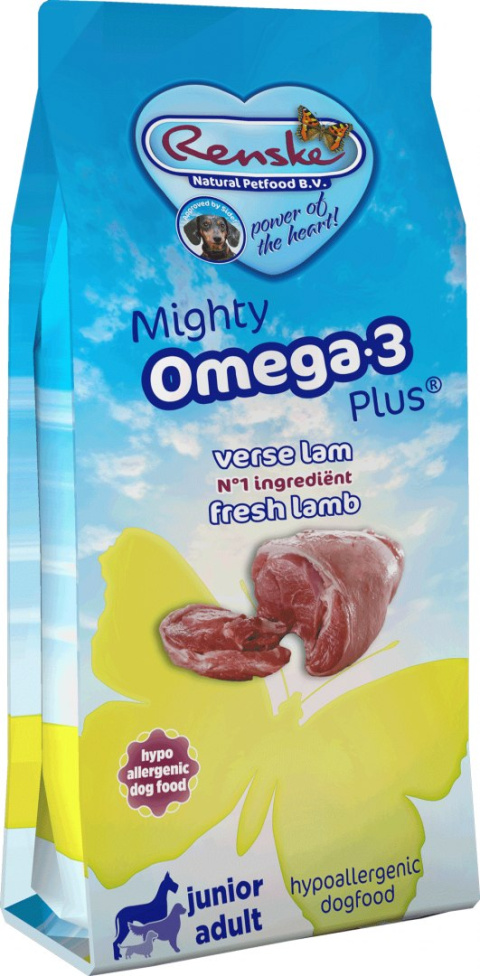 Renske Dog Mighty Omega-3 Plus - Świeża jagnięcina 3 kg