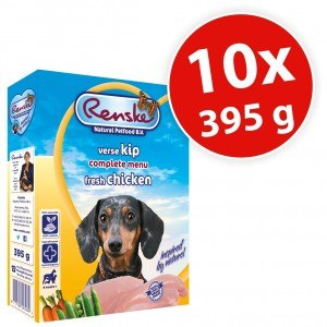 Renske Dog świeżo mięso kurczak dla psów 10x395 g