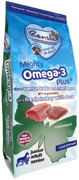 Renske Mighty Omega-3 Plus świeży indyk z kaczką tłoczona na zimno 3kg