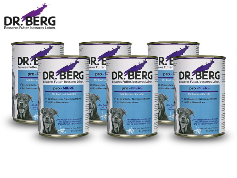 Dr BERG Pro-NIERE wołowina i kurczak z ziemniakami 6 x 400g