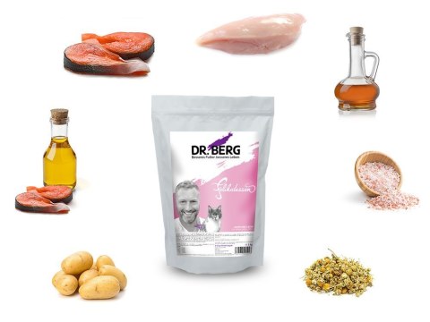 Dr.Berg Felikatessen kurczak i łosoś dla kotów 1kg Dr.Berg Felikatessen kurczak i łosoś dla kotów 1kg