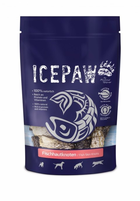 ICEPAW Fischhautknoten węzły z wędzonej skóry łososia 4 szt.240g ICEPAW Fischhautknoten węzły z wędzonej skóry łososia 4 szt.240g