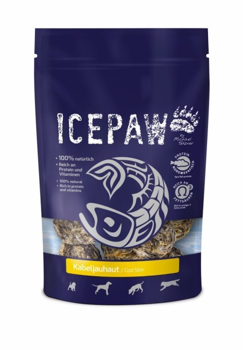 ICEPAW Kabeljauhaut przysmaki ze skóry dorsza 100g ICEPAW Kabeljauhaut przysmaki ze skóry dorsza 100g