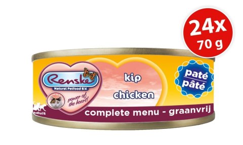 Renske Cat kurczak - pasztet dla kota 24 szt.x 70g Renske Cat kurczak - pasztet dla kota 24 szt.x 70g