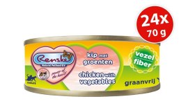 Renske Cat kurczak z warzywami - filety dla kota 24szt. x 70g