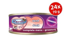 Renske Cat kaczka - mus dla kota 24 szt. x 70g
