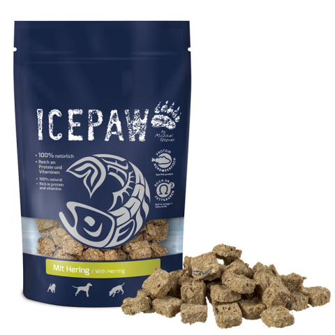 ICEPAW Hering - przysmaki z filetów białych ryb i śledzia dla psów 150g