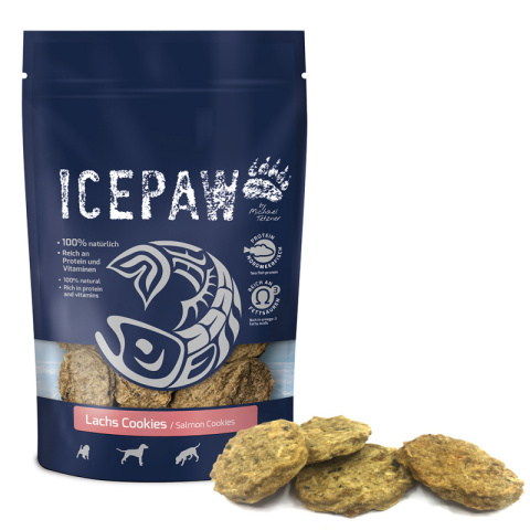 ICEPAW Lachs Cookies - ciasteczka z łososia i białych ryb 100g ICEPAW Lachs Cookies - ciasteczka z łososia i białych ryb 100g