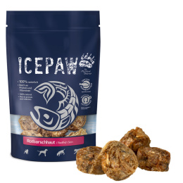 ICEPAW Rotbarschhaut - przysmaki z karmazyna dla psów 100 g
