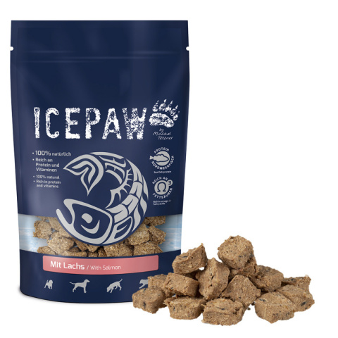 ICEPAW mit Lachs- przysmaki z białych ryb i łososia 150g