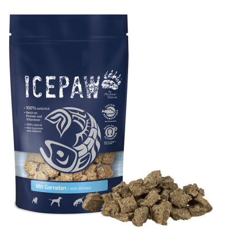 Icepaw Garnelen - przysmaki z filetów ryb i krewetek 150g Icepaw Garnelen - przysmaki z filetów ryb i krewetek 150g