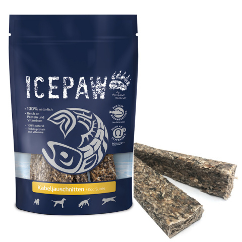 ICEPAW Kabeljauschnitten gryzaki z dorsza dla psów 4szt. ICEPAW Kabeljauschnitten gryzaki z dorsza dla psów 4szt.