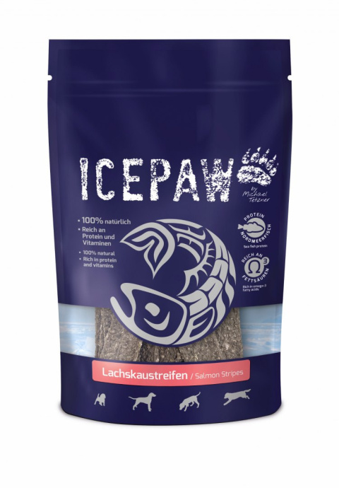 ICEPAW Lachskaustreifen - przysmaki z łososia dla psów 15 szt. ICEPAW Lachskaustreifen - przysmaki z łososia dla psów 15 szt.
