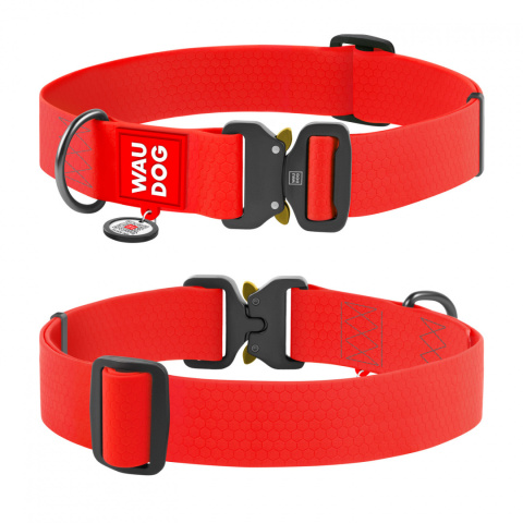 WAUDOG Obroża wodoodporna z QR 46-70/4 cm Czerwona XXL WAUDOG Obroża wodoodporna z QR 46-70/4 cm Czerwona XXL