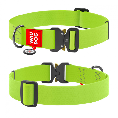 WAUDOG Obroża wodoodporna z QR 43-70 cm /4 cm Zielona XXL WAUDOG Obroża wodoodporna z QR 43-70 cm /4 cm Zielona XXL