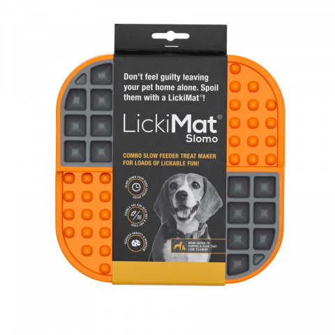 Mata Lickimat SLOMO dla psów pomarańczowa Mata Lickimat SLOMO dla psów pomarańczowa