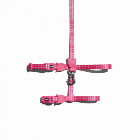 Zee Cat Szelki i smycz dla kota Wave Pink - komplet Zee Cat Szelki i smycz dla kota Wave Pink - komplet