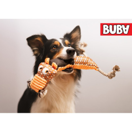 BUBA Zabawka piszcząca ze sznurem 46cm zabawka dla psa