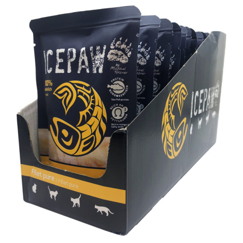 ICEPAW Cat Filet pure cat – łosoś i dorsz- dla kotów 85g x 12 op. ICEPAW Cat Filet pure cat – łosoś i dorsz- dla kotów 85g x 12 op.