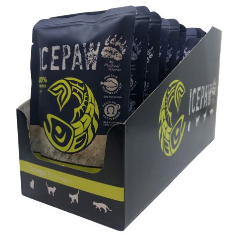 ICEPAW Cat Omega 3 – łosoś i śledź dla kotów 85g x 12 op.