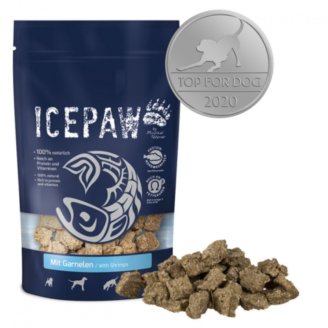 Icepaw Garnelen - przysmaki z filetów ryb i krewetek 150g Icepaw Garnelen - przysmaki z filetów ryb i krewetek 150g