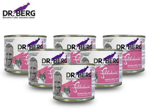 DR. BERG Felikatessen – kurczak i łosoś 6x200g