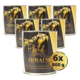 MIRALS Pferd - Konina na sałatce z kopru włoskiego i moreli oraz kremem z owoców dzikiej róży 6 szt. x 800g