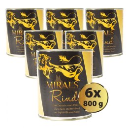 MIRALS Rind - delikatna wołowina w plastrach cukinii i marchewki na sałatce z jabłek i gruszek 6 szt. x 800g