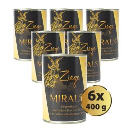 MIRALS Ziege- Filet z koziny na puree z brokułów i pasternaku z kremem truskawkowo-jagodowym 6 szt. x400g