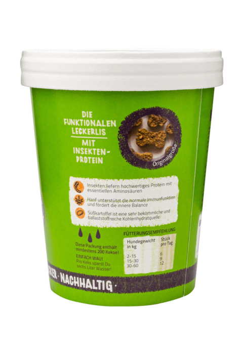 Tenetrio Hundekekse Hanf - ciasteczka z owadami, konopiami i batatami 200g Tenetrio Hundekekse Hanf - ciasteczka z owadami, konopiami i batatami 200g