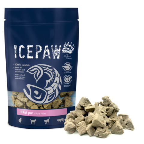 ICEPAW Cat Filet pur - przysmaki z filetów białych ryb dla kotów 150g ICEPAW Cat Filet pur - przysmaki z filetów białych ryb dla kotów 150g