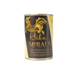 MIRALS Huhn - delikatny kurczak na puree z marchwi i botwinką i chutneyem z mango i malin 400g x 6 szt.