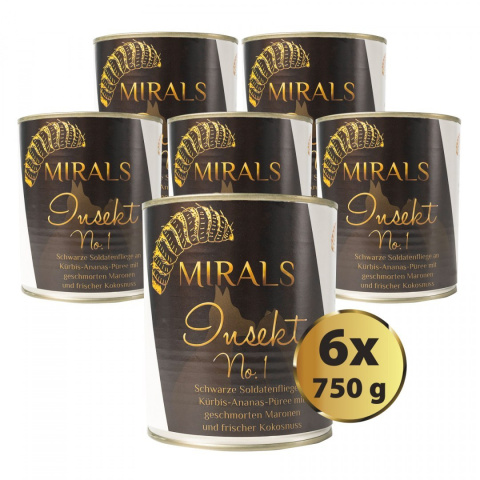 MIRALS Insekt No 1 - czarny żołnierz na puree z dyni 750g x 6szt. MIRALS Insekt No 1 - czarny żołnierz na puree z dyni 750g x 6szt.