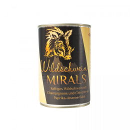 MIRALS Wildschwein - soczysty dzik z pieczarkami i cykorią na sałatce z papryki i ananasa 400g