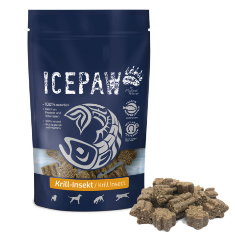 ICEPAW Krill-Insekt przysmaki z owadów i krylem dla psów 200g ICEPAW Krill-Insekt przysmaki z owadów i krylem dla psów 200g