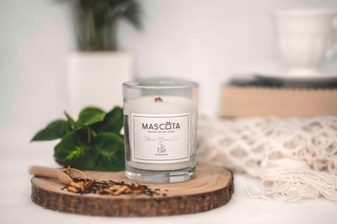 MASCOTA Flower Green Tea świeca sojowa neutralizująca zapach zwierząt MASCOTA Flower Green Tea świeca sojowa neutralizująca zapach zwierząt