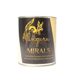 MIRALS Kangüru - Kangur ze szpinakiem i brokułami na kremie z jagód i papai 800g