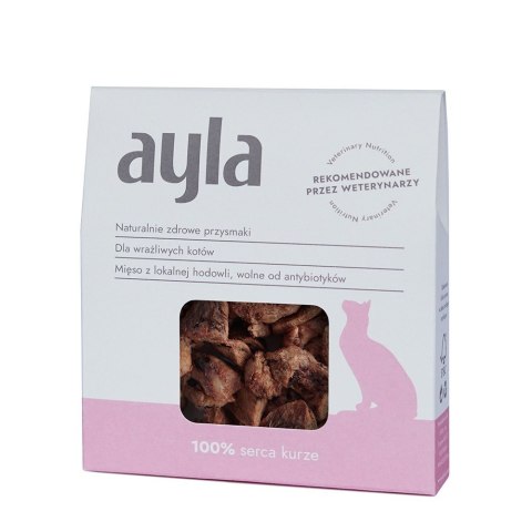 AYLA serca kurze - liofilizowane przysmaki dla kota 28g AYLA serca kurze - liofilizowane przysmaki dla kota 28g