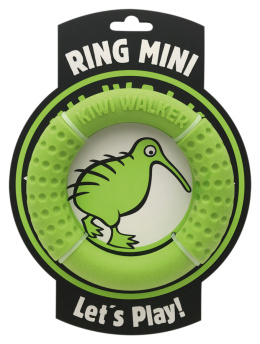 KIWI WALKER Mini Ring Zielony 13 cm - zabawka dla psa