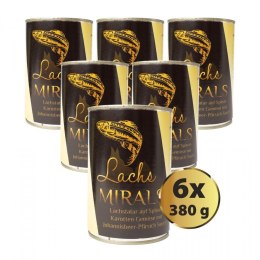 Mirals Lachs - Tatar z łososia na szpinaku i marchewce z sosem porzeczkowo-brzoskwiniowym 6 x 380g
